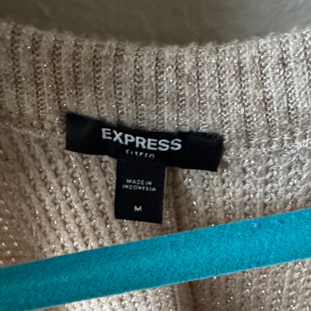 Express Taupe Ribbed Tank Top - Picture 2 of 4